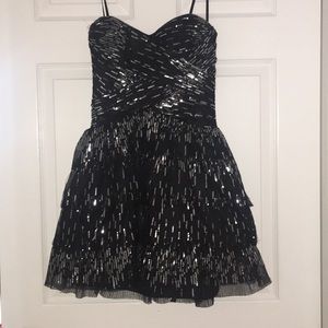 Roberta Sequined Strapless Homecoming Dress